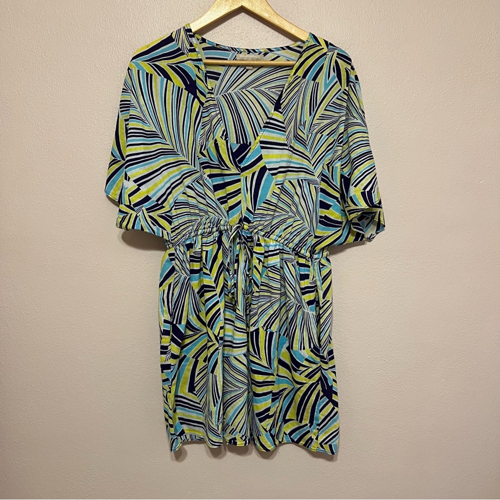 Banana Republic Tropical Swimsuit Cover Up|Size L|Cinched Waist|Pockets|Beach